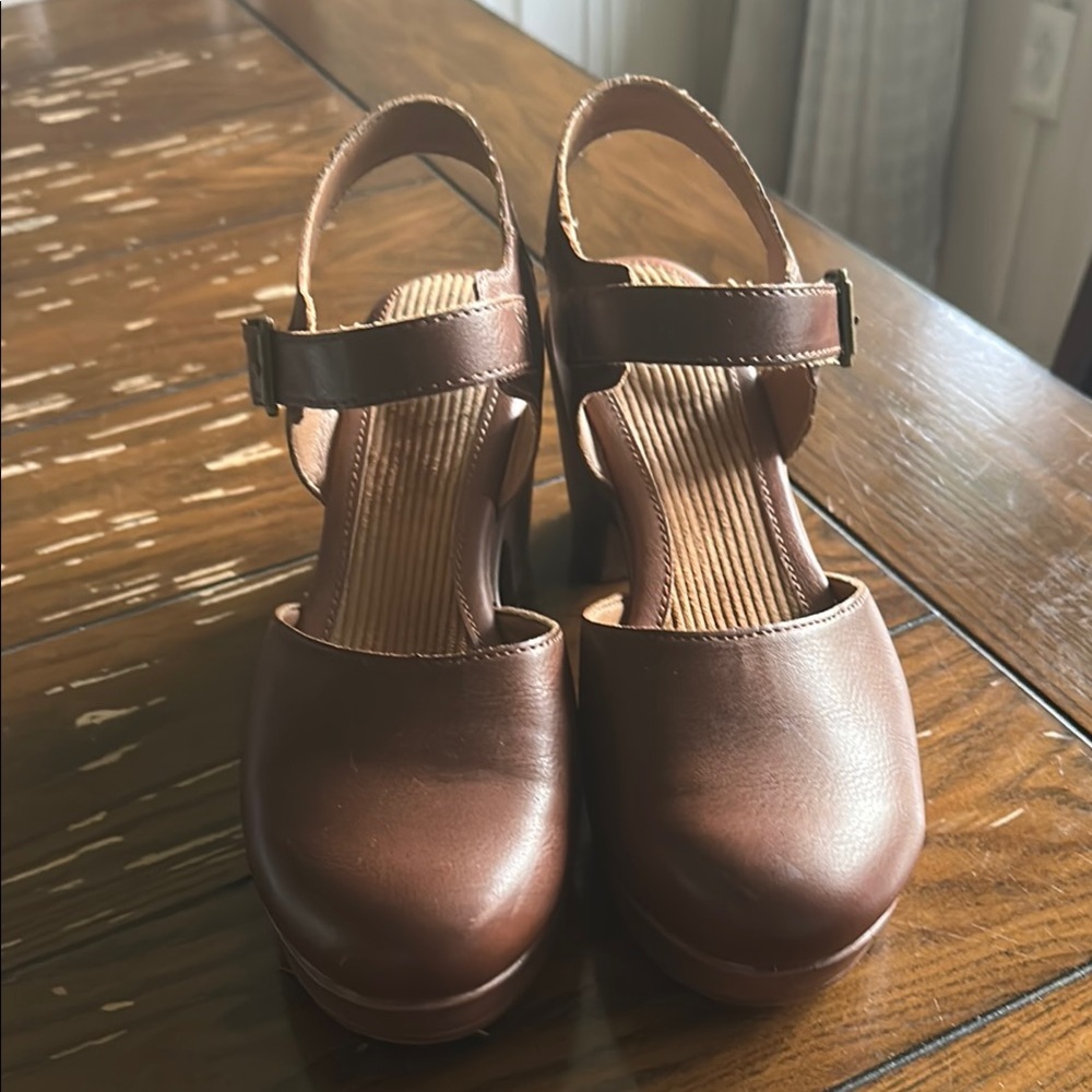 b.o.c. Brown Mules with Platform Sole
